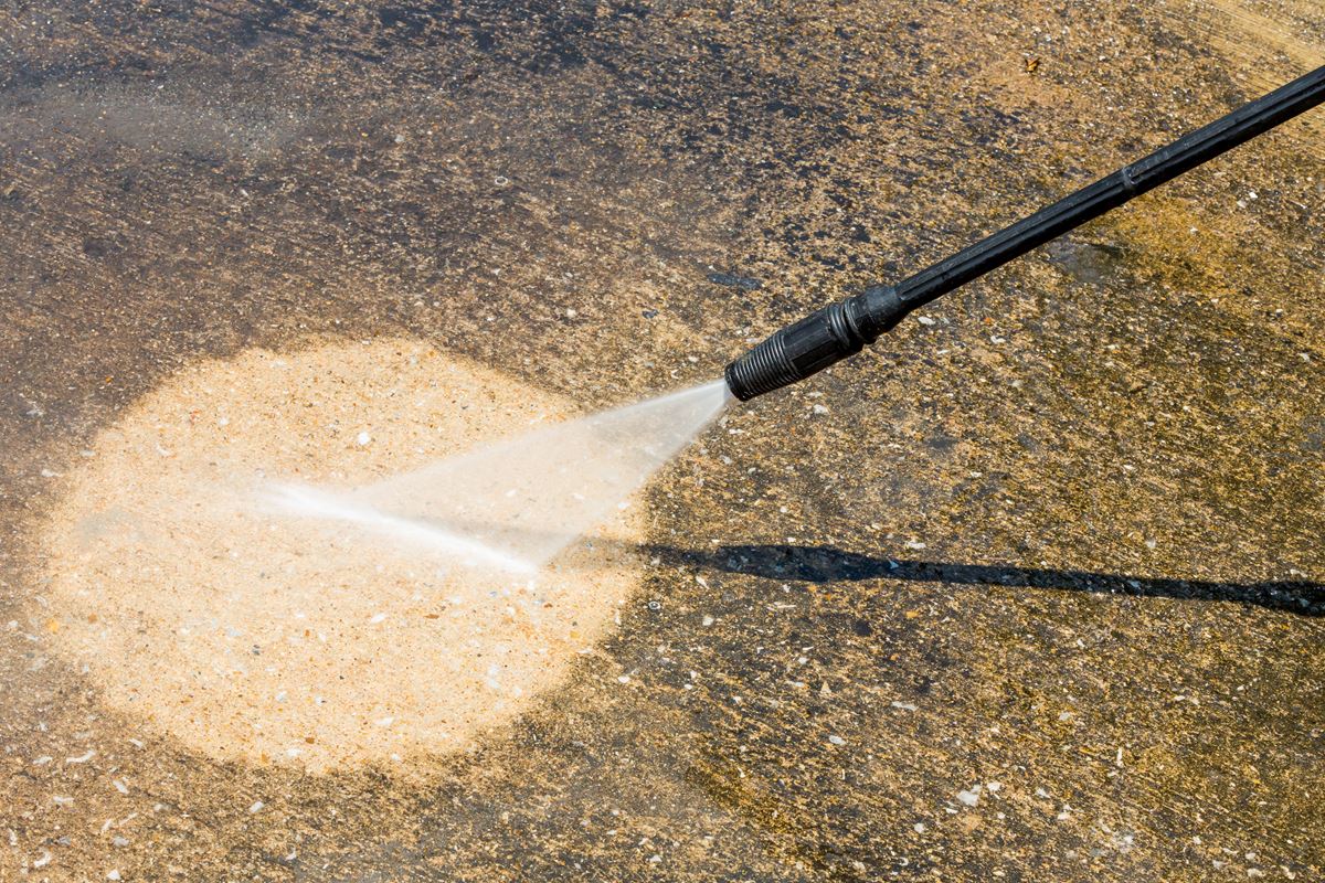 Commercial concrete cleaning