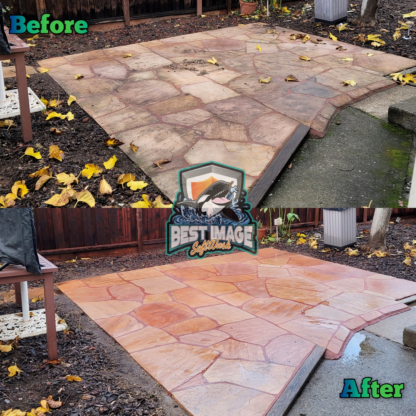 Wood Fence Cleaning and Flag Stone Cleaning in Sonoma, CA
